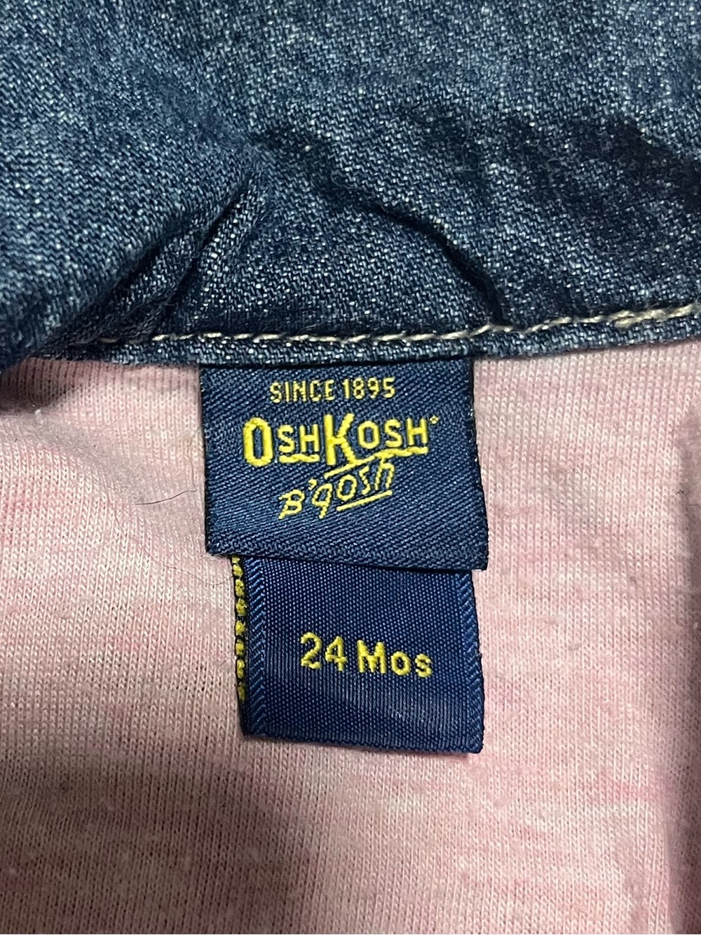 Vintage Oshkosh embroidered Jean jacket size 24 months - Picture 3 of 5